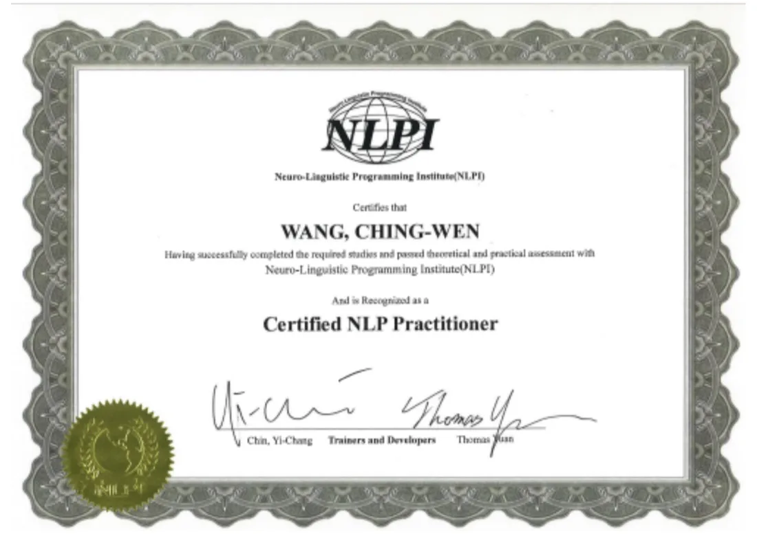 NLPI NLP Practitioner 證書