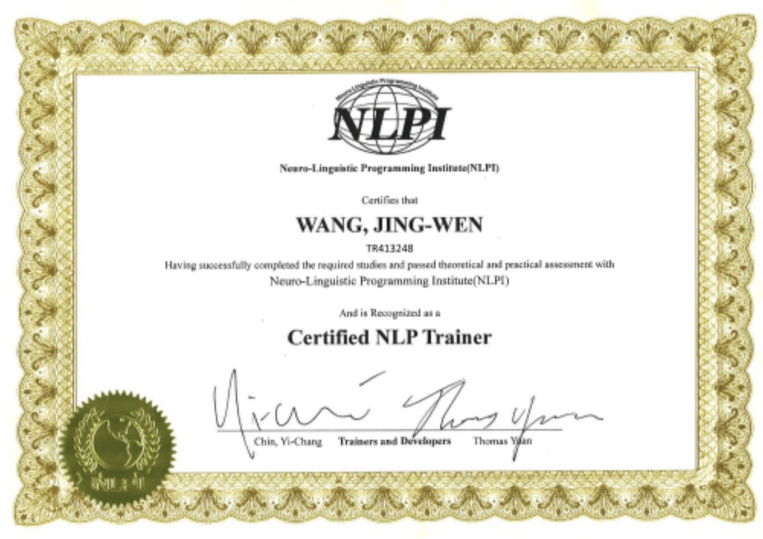 NLPI Certified NLP Trainer 證書
