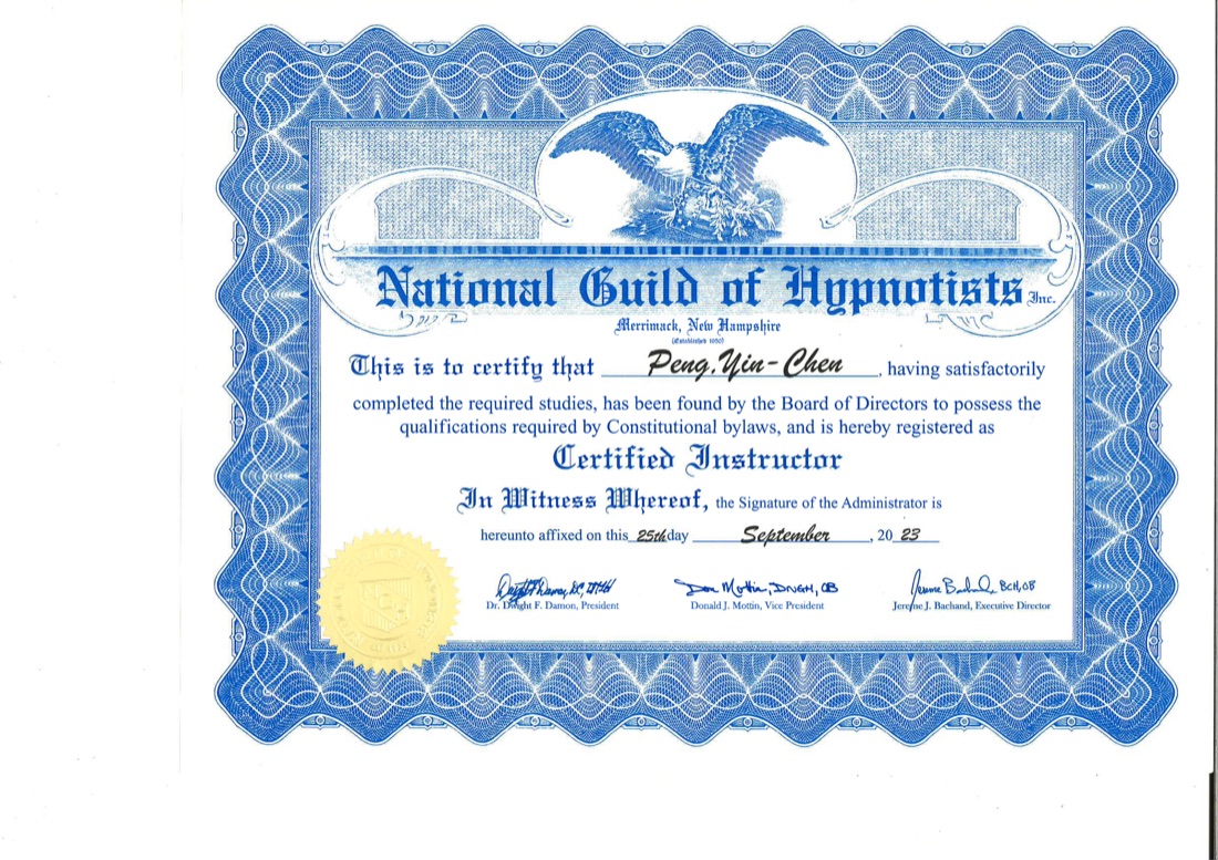 NGH Certified Instructor 證書