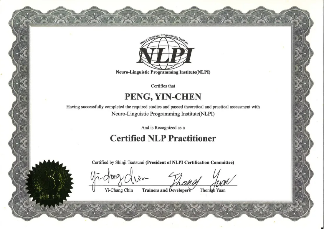 NLPI NLP Practitioner 證書